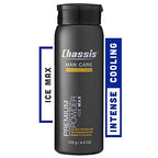 Chassis Ice Max Premium Body Powder for Men, Whole Body Deodorant, Odor-Absorbent, Talc-Free Anti-Chafing Powder for Groin & Sensitive Skin, Friction Defense & Odor Control, Original Fresh Scent