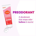 Lume Whole Body Deodorant - Invisible Cream Tube - 72 Hour Odor Control - Aluminum Free, Baking Soda Free, Skin Safe - 3.0 ounce (Peony Rose)