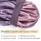 YANIBEST Satin Bonnet for Sleeping Women Double Layer Hair Silk Bonnets for Sleeping with Elastic Band