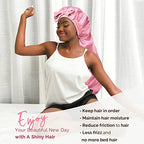 YANIBEST Silk Bonnet for Sleeping Braid Bonnet for Long Hair with Tie Band Bonnet for Braids for Black Women Curly Hair Locs