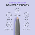 Wonderskin IYKYK Eyeshadow Stick - Longwear Eye Shadow Sticks, Budge-Proof & Waterproof Shimmer Eyeshadow Stick with Built-in Sharpener (Champagne)
