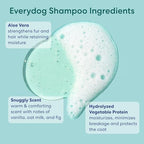 Everydog Nourishing and Deodorizing Dog & Cat Shampoo for All Coat Types, Detangles, Soothes with Aloe, Oat Milk, Plant Based Emolients, Pet Grooming Supplies (16oz)