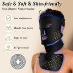 Red Light Therapy for Face and Neck, Infrared LED Mask Light Therapy 4 Light Waves with 850nm Near Infrared, Portable Rechargeable Red Light Therapy Mask Skincare Device for Facial Rejuvenation