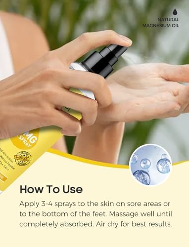 Topical Magnesium Lotion&Spray for Leg Cramps and Sleep,Nighttime Magnesium Cream for Pain,Muscle Relaxation,Calm,Deep Hydration for Body & Skin Care - Natural and Safe for Kids