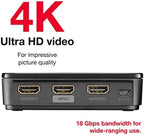 Rocketfish 2-Output HDMI Splitter with 4K at 60Hz and HDR Pass-Through - Dual HDMI Splitter with Easy Setup - HDMI Splitter Output Supports 2 HDMI Displays - Splitter with 4k & HDR Compatibility