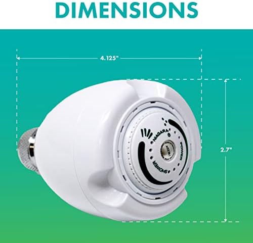 Niagara Conservation N2915N Earth Spa 3-Spray with 1.5 GPM 2.7-in. Wall Mount Adjustable Fixed Shower Head in White, 1-Pack | Bathroom Shower Head Sprayer with Pressure Compensation Technology