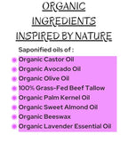 Sample Pack- Black Belt Defense-Lavender-Eucalyptus - Grass-Fed Beef Tallow and Organic Oils - Scented with Organic Essential Oils - Artisanal Bar Soap - 3 Pack - Each Bar Unique- (Sample Pack)