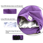 Kids Satin Lined Bonnet Silk Slouchy Beanie for Natural Hair Adjustable Sleep Bonnet Slap Cap for Kids,Child,Toddler,Teens(4-10 Years Old,Lavender Purple)