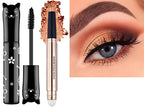 2 Pack Eyeshadow Stick and Cat Eye Black Mascara Set, Cream Shimmer Smooth Eyeshadow Pencil, Waterproof Hypoallergenic Volumizing Lengthening Mascara, Multi-Dimensional eyes Look