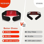 Red Light Therapy Belt for Neck, Near Infrared Light Therapy Belt Wearable Infrared Neck Wrap with Timer Infrared Belt for Chin Firming and Pain Relief Body Neck Hand Wrist Legs Gift for Women Men