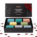 Bath Bombs for Men, Block Shape, 8 Large 5oz Bombs, Gifts for Men, 100% Natural, Men Bath Bomb Soak in, Bubble Bath for Men Set, Aromatheraphy Treatment for Stress Relief