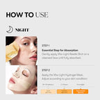 VT COSMETICS Vita-Light Reedle Shot 100 2-Step Hydrogel Mask(34.5gx4ea), Intensive Glowing, Exosome Glutathione Face Mask, Overnight Melting Mask, Korean Facial Mask