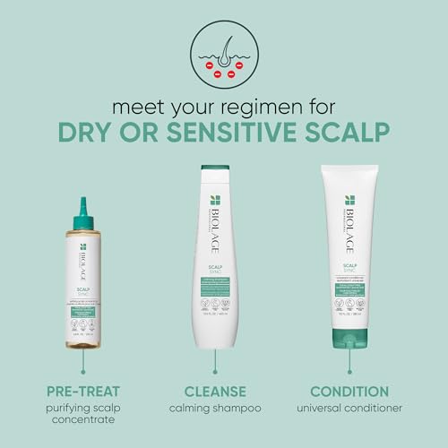 Biolage Scalp Sync Calming Shampoo - Calms & Hydrates Dry or Irritated Scalp, Paraben & Silicone Free, Vegan & Cruelty Free