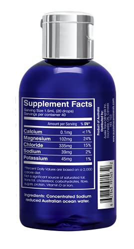 Aussie Trace Minerals - Magnesium Rich, Low Sodium, Complete Electrolyte Drops for Hydration, Energy & Recovery - 2oz / 60ml Liquid Supplement - Vegan, Keto Friendly