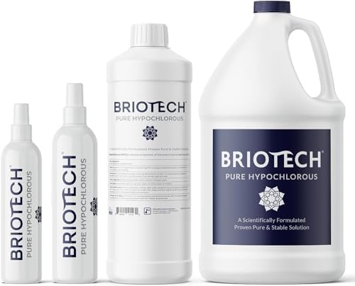 BRIOTECH Pure Hypochlorous Acid Spray and Cleanser, Original Premium HOCl Topical Solution, Multi-Purpose Cleaner, Family Approved & Pet Friendly, 4 fl oz