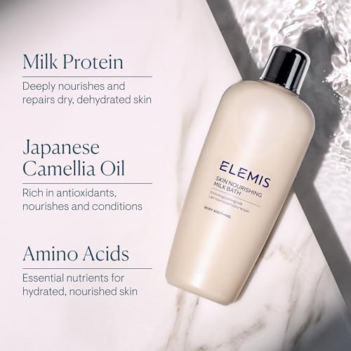 ELEMIS Skin Nourishing Milk Bath | Creamy Bathing Milk Enriches, Conditions and Softens Extra Dry Skin with Camellia Oil and Oat Extract | 400 mL