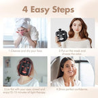 Red Light Therapy Mask for Face, 7 Colors LED Face Mask Light Therapy At Home, Led Face Mask Light Therapy, Black