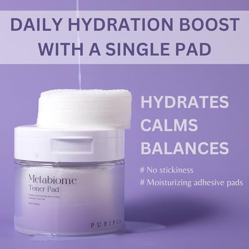 Metabiome korean toner pads for clear face skin care soothing exfoliating cotton tea tree toning pad sheet mask blemish brightening dry facial vitamin c collagen