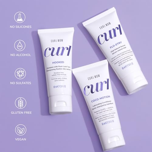 COLOR WOW Curl Wow Flo-etry Vital Natural Serum – Rich-oil blend moisturizes dry, dehydrated strands from root to tip for instantly plump, plush, juicy curls | No weight or greasy feel