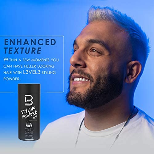 L3 Level 3 Hair Texture Powder for Men, Volume, Natural Look, 60 g