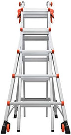 Little Giant Ladders, Velocity with Ratchet Levelers, M22, 22 Ft, Multi-Position Ladder, Aluminum, Type 1A, 300 lbs Weight Rating, (15422-801)