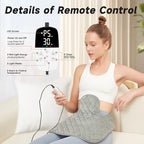 Red Light Therapy for Body, Shoulder Heating Pad, 660nm&850nm Wearable Near Infrared Red Light Heated Therapy Belt for Neck,Shoulder,Back,Body, Adjustable Temperature LED Remote Control
