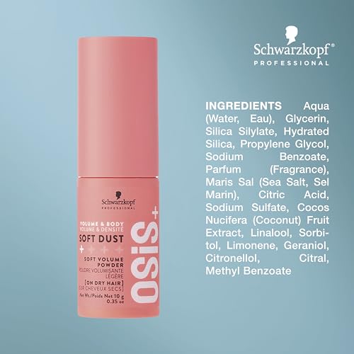 OSiS+ Soft Dust – Volume Spray Powder for Root Lift, Subtle Texture and Natural Shine – Lightweight Volumizing and Texturizing Powder – Light Weight Treatment, 0.35 oz