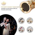 Opera Glasses,3X25 Theater Binoculars with Foldable and Extendable Handle,Mini Binocular Compact Lightweight,Portable Theater Glasses for Adults Kids Women in Musical Concert