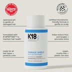 K18 Damage Shield Protective Shampoo, Reduces Frizziness & Tangles, Maintains Hair Health, 8.5 Fl Oz