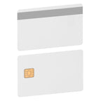X-belmox J2a040 Chip Java Jcop Cards Unfused, J2a040 Unfused Blank Cards with 2 Track, 8.4mm HICO Magnetic Stripe, White Card Java Chip Silver Magnetic Strip - 3 Pack