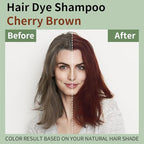 Hair Dye Shampoo for Gray Hair, 3 In 1 Natural & Long-Lasting Hair Color Shampoo, Instant Magic Hair Dye, Herbal Treated for Men Women,16.9 fl.oz (Cherry Brown)