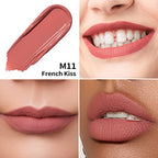 Oulac Matte Liquid Lipstick 2 PCS Set, Long Lasting Lipstick Waterproof Lip Stain, No Transfer, Creamy High Pigmented Formula with Rose Oil, Vegan [M11+M12]