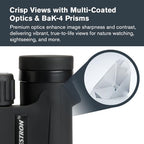 Celestron - Outland X 8x25 Binoculars – Ideal for Birding and Outdoors – 25mm Objective Lenses – Wide 8.2° Field of View – BaK-4 Prisms – Multi-Coated – Waterproof and Fogproof