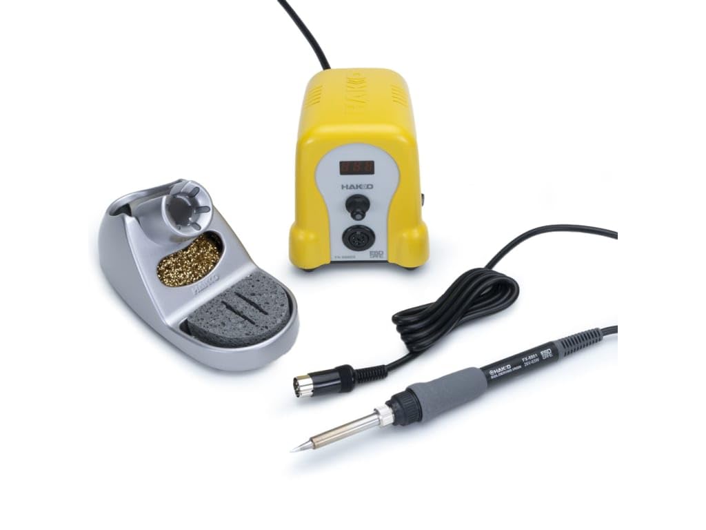 Hakko FX888DX-010YW - Digital Soldering Station with Rotary Encoder (Yellow Housing)