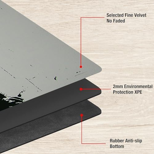 Playmats for Magic: The Gathering MTG Card Game Mat Plus 50 Pcs Card Sleeves, 24 x 14 inch TCG Mat with Stitched Edge for Commander Deck Duskmourn Board Game, Panda with Guns