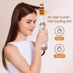 6 in 1 Blow Dryer Brush, Detachable Hair Dryer Brush Air Curler Air Styler Wrap, Curly Twist Hot Air BrushCurling Iron Brush, Blow Dryer Hot Brush Styler Negative Ion, Travel Hair Styling Tool