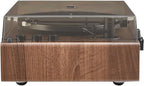 Crosley CR6046A-WAGL Stave 2-Speed Bluetooth Record Player Turntable with Built-in Speakers, Walnut