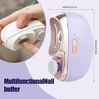 Electric Nail Clippers for Seniors, 2025 Upgrade 3 in 1 Automatic Electric Nail Clipper with Polishing, Baby Nail Trimmer Electric Electric Nail Clipper for Adults Seniors (White)
