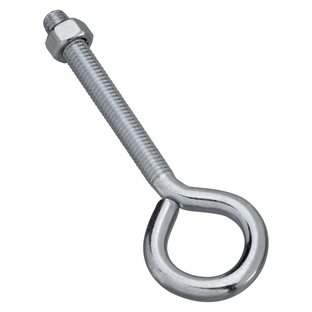 National Hardware N347-260 2160 Eye Bolt Zinc plated, 3/8" x 5", 10 Pack