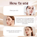 Colored Clay CC Undereye Corrector, Color Corrector for Dark Circles with Brush, CC Undereye Corrector, Conceal & Brighten Dark Circles, Under Eye Hydrating Concealer for Women (Medium-Tan Peach)