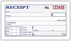 Adams Money and Rent Receipt, 2-3/4 x 5-3/8 Inches, 2-Parts, Carbonless, White/Canary, 50 Sets per Book, 3 Books (DC2501-3)