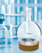QWORK Lab Flask Support Cork Stand, 4 Pcs 110mm Diameter Round Bottom Holder for 250-2000mL Flasks