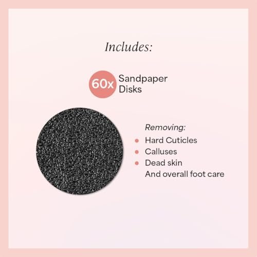 Dermave Electric Foot Callus Remover, Pain-Free Electric Foot File Callus Remover for Feet Professional Adjustable Speed, 360 Rotation with 60pcs Sanding Discs, Gentle and Not Hurt Feet (Gold)