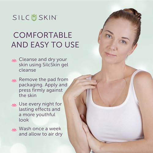 Decollette Pad - Medical-Grade Chest Wrinkle Pads, Smoothing Anti Wrinkle Chest Pads, Reusable Silicone Chest Wrinkle Patches, 30 Day Supply