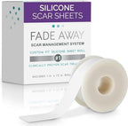 Fade Away Scars - Original Silicone Scar Sheeting Roll- Custom Size Medical Grade- Effective Silicone Scar Sheets, Strips and Patches for Scars, Surgical Scar Tape, Silicone Scar Sheets.