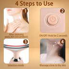 7-in-1 Face Massager Tool for Skin Care, Red Light Therapy for Face, Double Chin Gift (Pink)