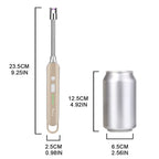 SUPRUS Electric Rechargeable Arc Lighter with LED Battery Display Long Flexible Neck USB Lighter for Candle Cooking (Gold, 3Packs)