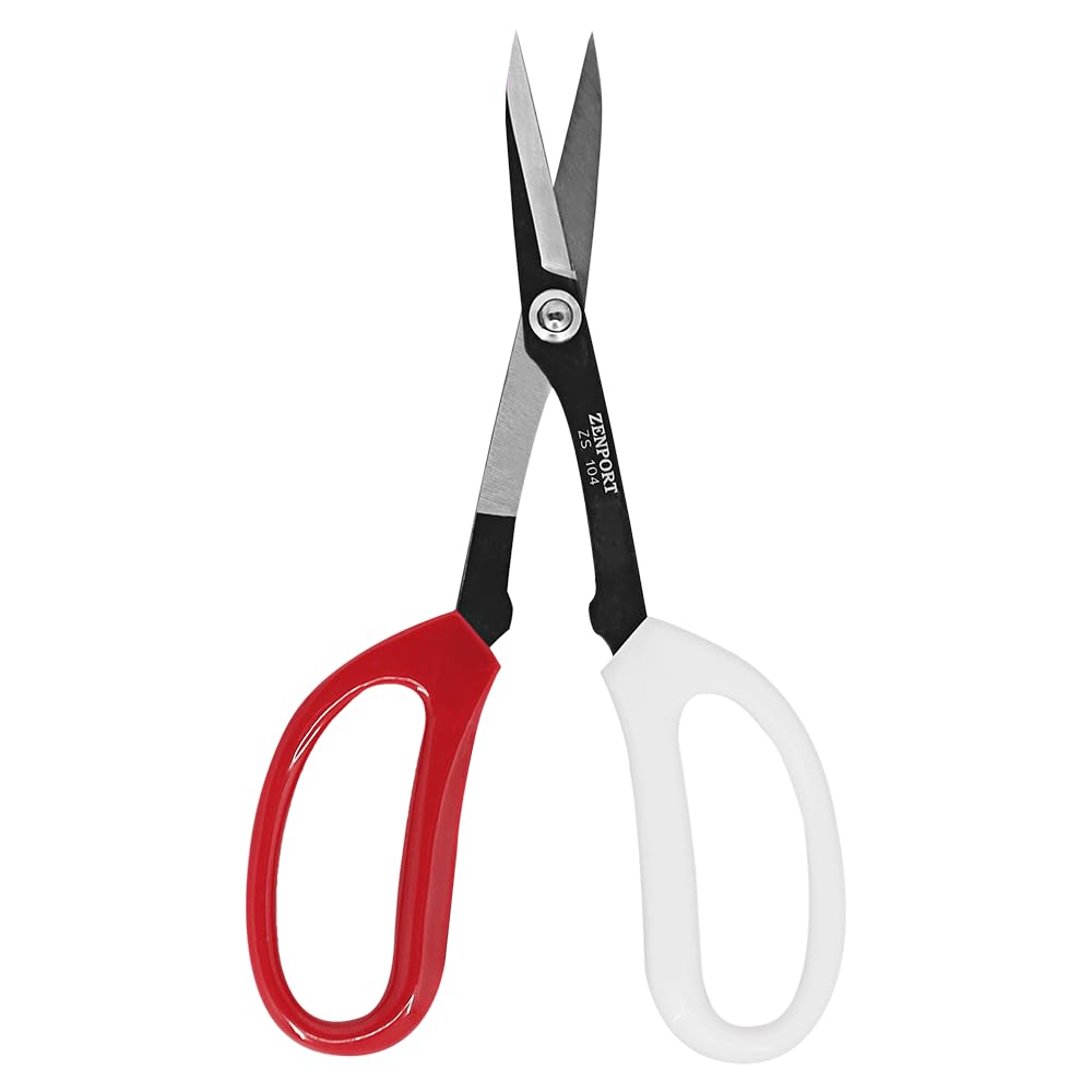 Zenport ZS104 Deluxe Scissors, 8 inches long, Horticulture & Craft Scissors with Durable Carbon Steel Blades, Precision Cutting of Plants, Garden, Fruit, and Craft Materials