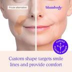 BLUMBODY Face Wrinkle Patches - Anti Wrinkle Facial Patches to Smooth Smile Lines - Non-Silicone Face Patches Wrinkles Tape for Fine Wrinkles between Eyes & Face - For Overnight Wrinkle Use