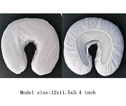 Pack of 75 Fitted Disposable Massage Headrest Covers Face Rest Cradle Covers Black